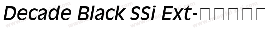 Decade Black SSi Ext字体转换